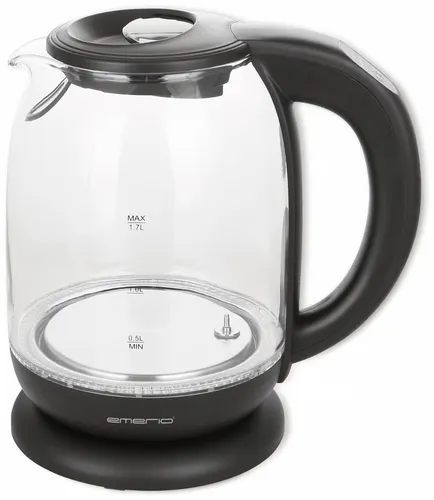 EMERIO WK-119255.5 Wasserkocher schnurlos aus Glas, Schwarz von Emerio