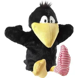 Plüschfigur Der kleine Rabe Socke: Handpuppe 30 cm - Kuscheltiere – Handpuppe aus hochwertigem, waschbarem Plüsch, ideal für Kinder und perfekt als Klassentier oder für kreative Spielstunden.