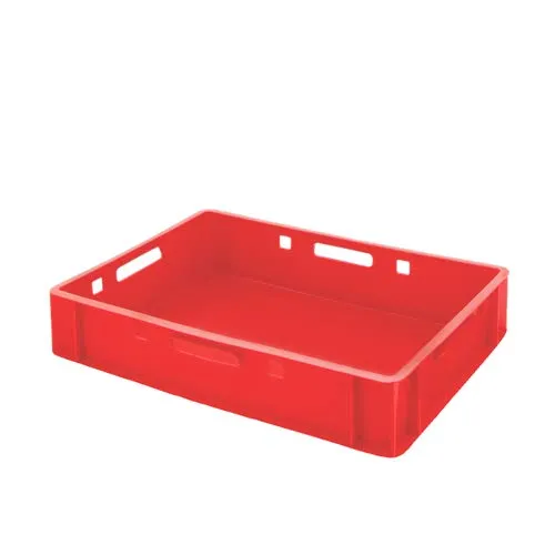 aidB Fleischerkasten E1 rot 600 x 400 x 125 mm, Lebensmittelecht mit geschlossenem Boden und Seiten