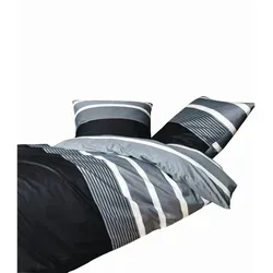 Janine Mako-Satin Bettwäsche J.D. 8468 in schwarz von Janine