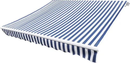 vidaXL Markisenstoff Sonnenschutz Blau & Weiß 450×300 cm von vidaXL