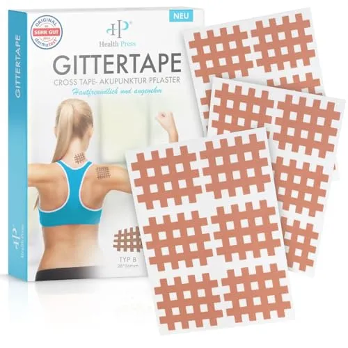 Health Press Gittertape Cross Tape Typ B – 120 Stück von Health Press