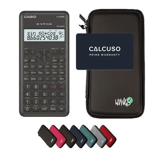 Casio fx-82MS 2inkl. Schutztasche Schwarz - Grafikrechner von CASIO