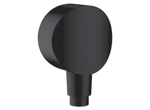hansgrohe Fixfit S Schlauchanschluss 26453000 - Sanitärinstallation, mit Rückflussverhinderer für optimale Sicherheit und mattschwarzem Design für moderne Badezimmer