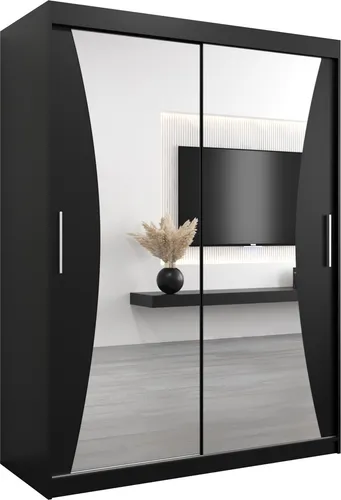 Kleiderschrank, Schiebetürenschrank Schlafzimmer, Schrank mit Spiegel MONACO 150 cm