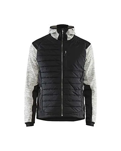 Blaklader 593021179099XL Hybrid Jacke, Grau Melange - Funktionsjacke mit warmem Polster und Softshellstoff für optimale Bewegungsfreiheit, ideal für Arbeiten bei Kälte.