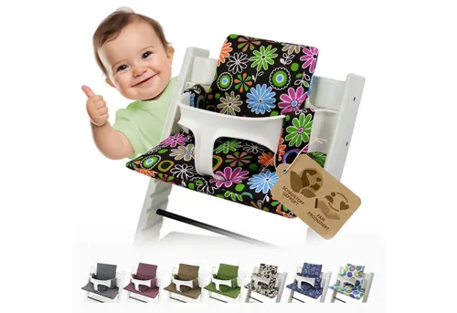 BambiniWelt by Rafael K. Hochstuhlauflage Ersatzbezug Bezug Sitzkissen kompatibel mit Stokke Tripp Trapp Mod. 2