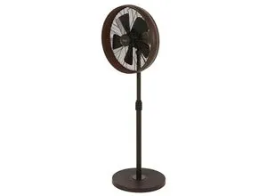 Xxxl Standventilator Breeze aus Metall - Oszillierender Standventilator mit verstellbarer Höhe (105-150 cm), stabiler Basis und trendigem 'Oil Rubbed Bronze'-Design - perfekt für ein stilvolles Zuhause.