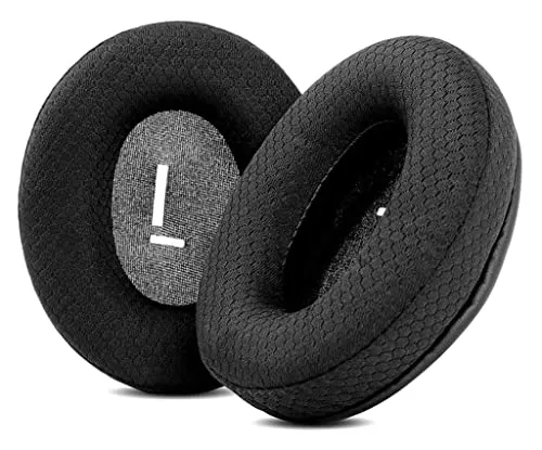 ACCOUTA Atmungsaktive Ersatz Ohrpolster Kissen Kompatibel mit HyperX Cloud I/Cloud II/Cloud Alpha/Stinger/Flight/Flight S Kopfhörer Ohrpolster mit atmungsaktivem Stoff und hochwertigem Schaumstoff