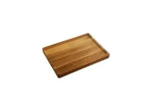 KESPER Tranchierbrett aus Akazie - Massives Tranchierbrett aus FSC®-zertifiziertem Akazienholz mit umlaufender Saftrille. Ideal für die Zubereitung von Fleisch und Gemüse, bietet es viel Platz und Stabilität beim Schneiden.