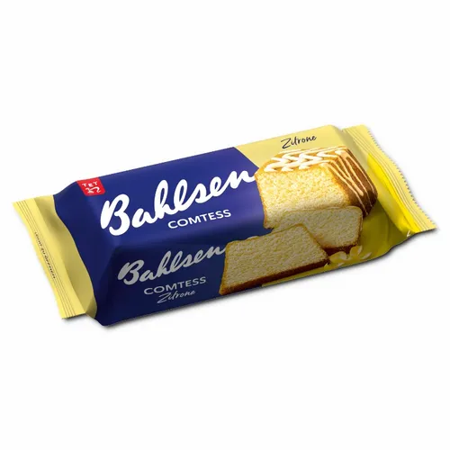 Bahlsen Comtess Zitronen Kuchen 350g Packung - Haltbarer Zitronenkuchen von Bahlsen, ideal für süße Momente und als Snack für unterwegs.