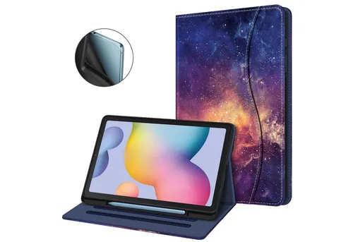 Fintie Tablet-Hülle für Samsung Galaxy Tab S6 Lite 10.4 2024/2022/2020, Soft TPU Rückseite, Schutzhülle mit S Pen Halter und Dokumentschlitze