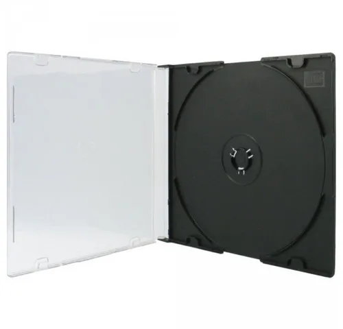 Mediarange CD-Hülle 100er Set Slimcase - CD-Hüllen für 1 BD/CD/DVD, platzsparend mit Booklet-Halterung, ideal zum Schutz und zur Archivierung Ihrer Datenträgersammlung.