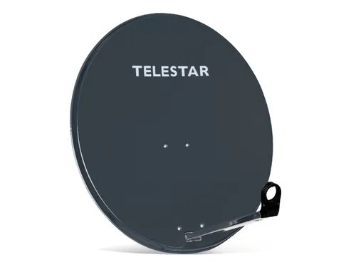 TELESTAR SAT-Spiegel Alu 80 cm oval grau - SAT-Antenne mit ovalem Design für optimalen Empfang, langlebig und wetterbeständig, ideal für den Außenbereich.