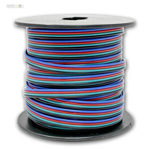  RGB Kabel 4-adrig 25m LED Litze 0,35mm² Verlängerungs-Verbindungs-Kabe 0,66€/m