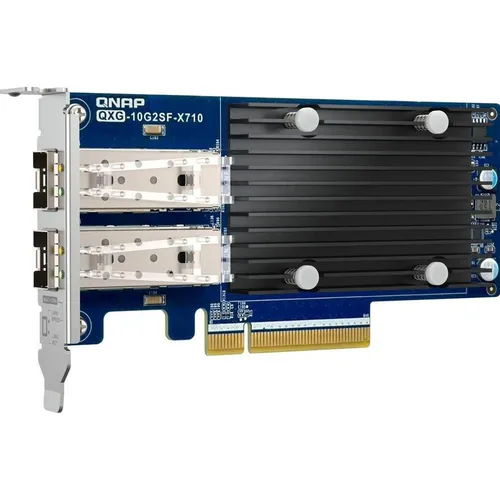 QNAP LAN Card 2x 10GbE SFP+ PCIe Erweiterungskarte QXG-10G2SF-X710 - Hochgeschwindigkeits-Netzwerkkarte für optimierte Netzwerkperformance und schnelle Datenübertragung