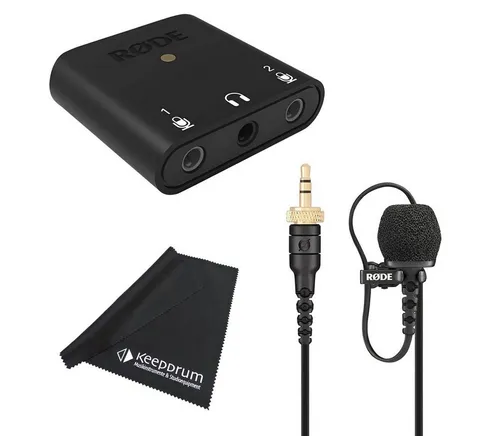 RØDE Lavalier II Mikrofon mit AI-Micro und Reinigungstuch - Hochwertiges Ansteckmikrofon für professionelle Anwendungen. Inkl. Zubehörset für optimale Klangqualität und einfache Handhabung. Ideal für Podcasts, Videos und Livestreams.