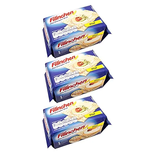 3er Pack Filinchen Das Knusper-Brot Vital 3 x 75 g zuckerarm laktosefrei natriumarm Snack