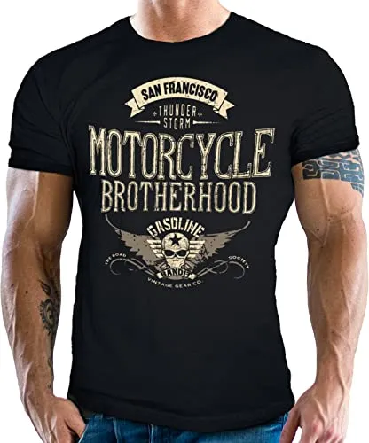 GASOLINE BANDIT Biker Racer T-Shirt - Motorcycle Brotherhood