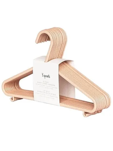 Sprouts Kleiderbügel aus Weizenstroh 15 Stück Rosa 3 in pink von 3 Sprouts