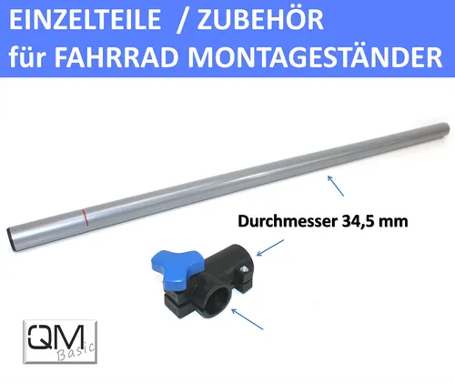 QMBasic Standrohr 96cm mit T-Verbinder für Fahrrad Montageständer