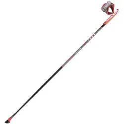 LEKI Smart Flash Nordic Walking Stock 115 cm - Hochwertiger einteiliger Wanderstock aus 70 % Carbon mit Smart Tip 2.0 für schnelles Wechseln zwischen Gummipuffer und Hartmetallspitze. Ideal für jedes Gelände und optimale Kraftübertragung dank Shark System.