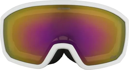 Alpina Sports Skibrille SCARABEO JR. Q-LITE white - Skibrille für Kinder, leicht und komfortabel mit Q-LITE Technologie für optimale Sicht und Schutz bei winterlichen Abenteuern.