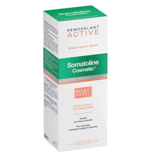 Somatoline Active Trockenölspray – Körperöl, 125 ml - Somatoline Active Trockenölspray für eine einfache Anwendung. Das leichte Körperöl zieht schnell ein und sorgt für eine angenehme Hautpflege. Ideal für die tägliche Pflege.