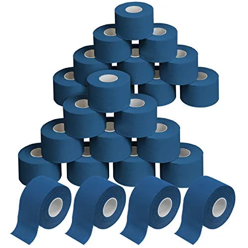 ALPIDEX Sport Tape Set 24 Rollen 3,8 cm x 10 m in Blau - VIELSEITIG: Ideal zur Stabilisierung von Gelenken und Bändern in jeder Sportart. HOHE KLEBEKRAFT: Längerer Halt durch lösungsmittelfreien Kleber. PRAKTISCH: Leicht reißbar ohne Schere, 24 Rollen für vielseitigen Einsatz.