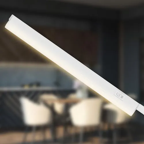 TELEFUNKEN - LED Unterbauleuchte, 30 cm, Küche, LED Leiste Küchenschrank, Werkstattlampe, Warmweißes Licht, 4,4 W, 400 Lumen, Weiß