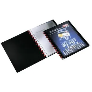 Durable Sichtbuch 2427-01 Duralook Easy Plus PP A4, mit 20 Hüllen und Außentasche, schwarz