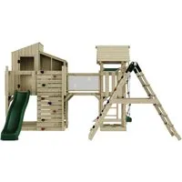 OutdoorToys Spielturm Liv mit Kinderschaukel Dunkelgrün - Entdecke den OutdoorToys Spielturm Liv! Mit Kletterwand, Rutsche und Schaukel wird jeder Garten zum Spielparadies. Ideal für stundenlangen Spaß und Abenteuer für Kinder ab 3 Jahren.