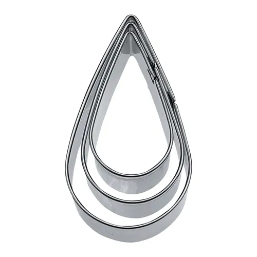 Städter Tropfen Zapfen Glatt - Ausstechform - Edelstahl Ausstechform in Tropfen-Design, pflegeleicht und spülmaschinenfest. Ideal für kreative Backprojekte zu allen Anlässen.