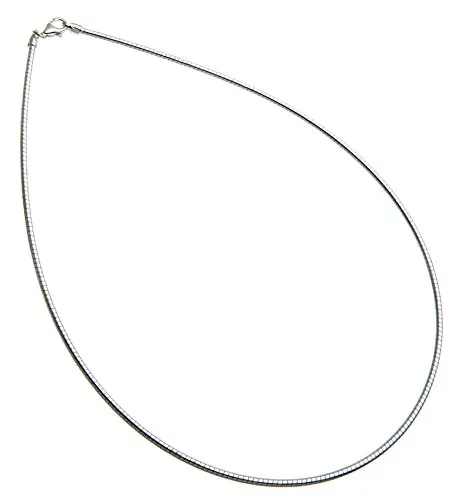 Omega Halsreifen 1,8mm Durchmesser - 925 Sterling Silber, Länge frei wählbar 38-55cm