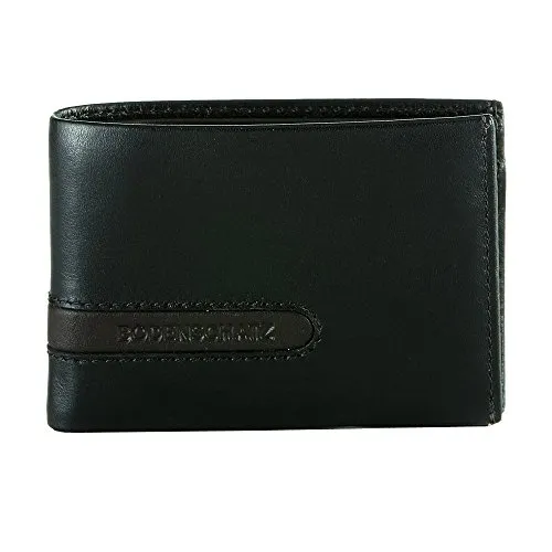 Bodenschatz Catania Herren Geldbörse - Elegante Herren-Geldbörse in Schwarz (10x7x2 cm), ideal für den täglichen Gebrauch und bestens organisiert mit mehreren Fächern.