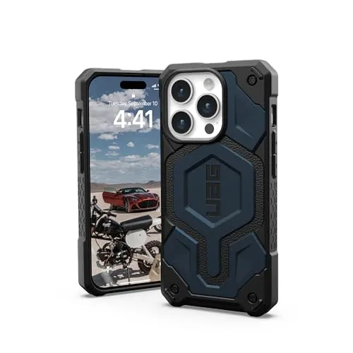 URBAN ARMOR GEAR Monarch Pro Schutzhülle für Apple iPhone 15 Pro - Standard Handyhüllen mit 5-Schichten Schutz, kabellosem Laden kompatibel und militärischer Falltest-Zertifizierung für maximalen Schutz.