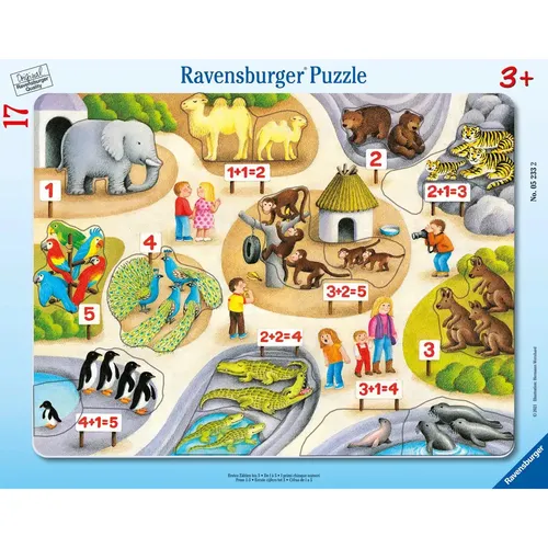 Ravensburger Kinderpuzzle - Erstes Zählen bis 5 - 8-17 Teile Rahmenpuzzle für Ki
