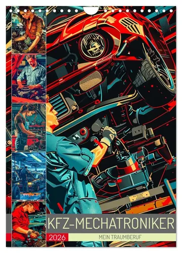 KFZ-Mechatroniker - Mein Traumberuf (Wandkalender 2026) - Kalender mit 12 beeindruckenden Bildern, umweltfreundlich auf FSC-zertifiziertem Papier, ideal als Geschenk für Auto-Enthusiasten und Berufseinsteiger.