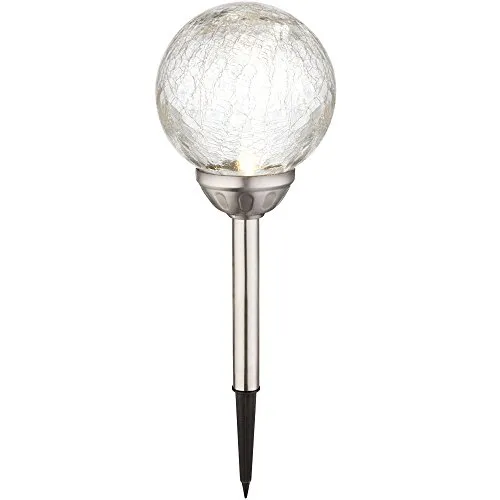 etc-shop RGB LED Solar Leuchte Steck Lampe Beleuchtung Glas Kugel Außen Strahler Farbwechsel