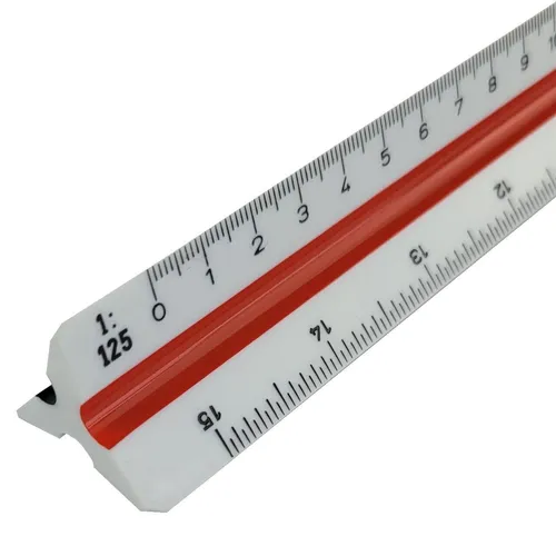Dreikantmaßstab M+R Architekt 1 weißer Kunststoff 30 cm