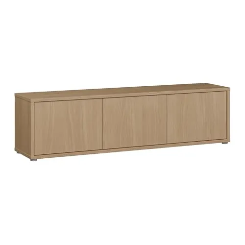 Carryhome Lowboard Eiche, 154.2x42.5x34.9 cm - Elegantes Lowboard in Eiche, aus robustem Holzwerkstoff. Mit einer Größe von 154.2x42.5x34.9 cm ist es ideal für Ihr Wohnzimmer und bietet die Möglichkeit, passende Beimöbel zu kombinieren.