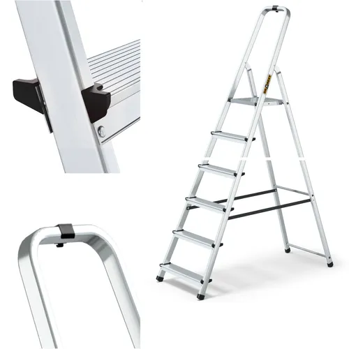 DRABEST Klappbare Trittleiter 6 Stufen