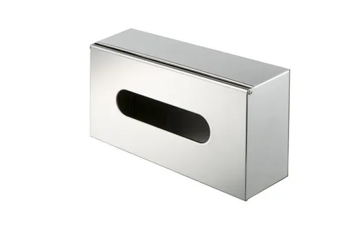 KLEENEX Tücher Spender Box für Kosmetiktücher - Elegante Kosmetiktücherbox aus Metall in chrom für Bad und Küche, sorgt für Ordnung und einfachen Zugriff auf Tücher.