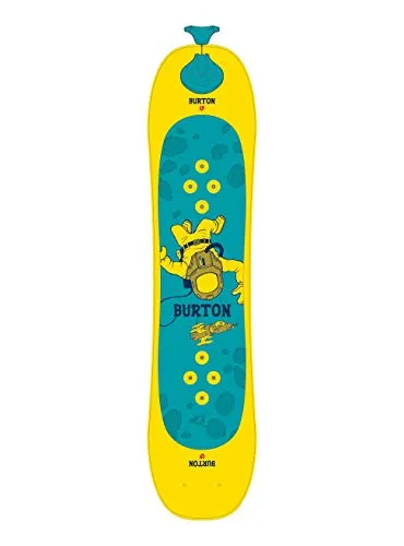 BURTON RIGLET BOARD Snowboard 2026 - 90 - Snowboard für Kinder, ideal zum Lernen auf Schnee, Teppich oder Gras mit sicherem Riglet Reel für einfaches Ziehen und kantenlosem Design.