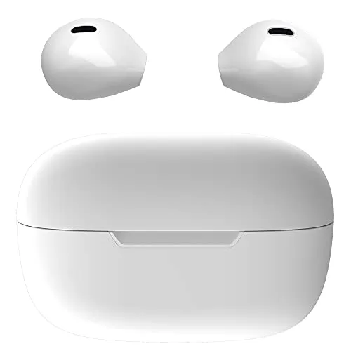 eleror Unsichtbare Mini Wireless Bluetooth Kopfhörer, Kleine Halb-In-Ear Kopfhörer für Arbeit & Alltagsnutzung, Touch-Steuerung, Leicht für Musik & Hörbücher (weiß)…