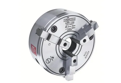 RÖHM Keilstangen-Drehfutter 160/5 mit Umkehrbacken - Gewindeschneidfutter für höchste Rundlauf- und Wechselgenauigkeit. Ideal für präzises Arbeiten mit Spindelköpfen DIN 55027 und ISO 702/III.