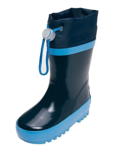 Playshoes Unisex Kinder Gummistiefel Gefüttert, Dunkelblau, 34/35 EU - Gummistiefel für Kinder, wasserdicht und gefüttert für warme Füße, ideal zum Spielen im Regen mit rutschfestem Profil und Reflektoren für mehr Sicherheit.
