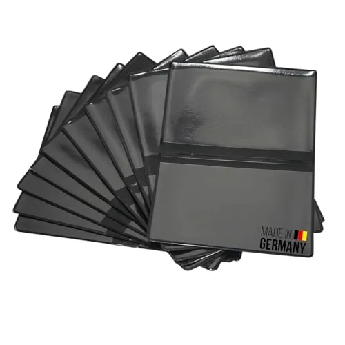 ggm Ausweishüllen 10 Stück in Schwarz – Kfz-Scheinhülle, Dokumententasche, Kartenschutzhülle und Dokumententasche – Robustes PVC für Fahrzeugschein, Ausweis, Führerschein – Kompakt & langlebig