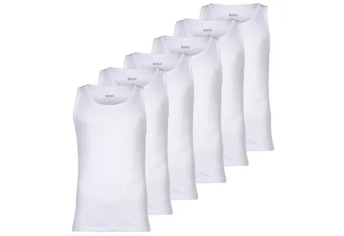 BOSS Unterhemd Herren Unterhemd 6er Pack Baumwolle (Packung, 6er Pack)