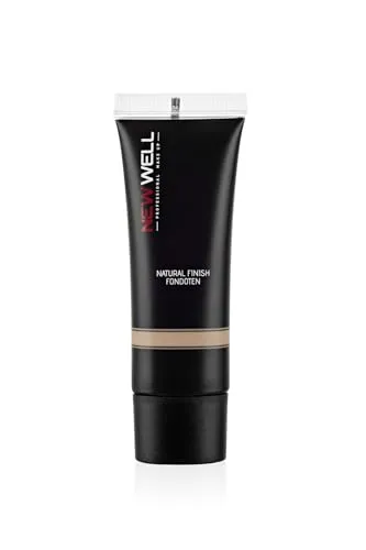NEWWELL Matte Foundation I Langanhaltend Glatten Teint I Hohe Deckkraft I Leichte Textur I Wasserabweisend I LSF 30 I Perfekte Abdeckung für Ein Makelloses Finish
